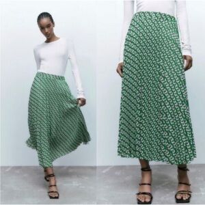 Zara pleated midi skirt